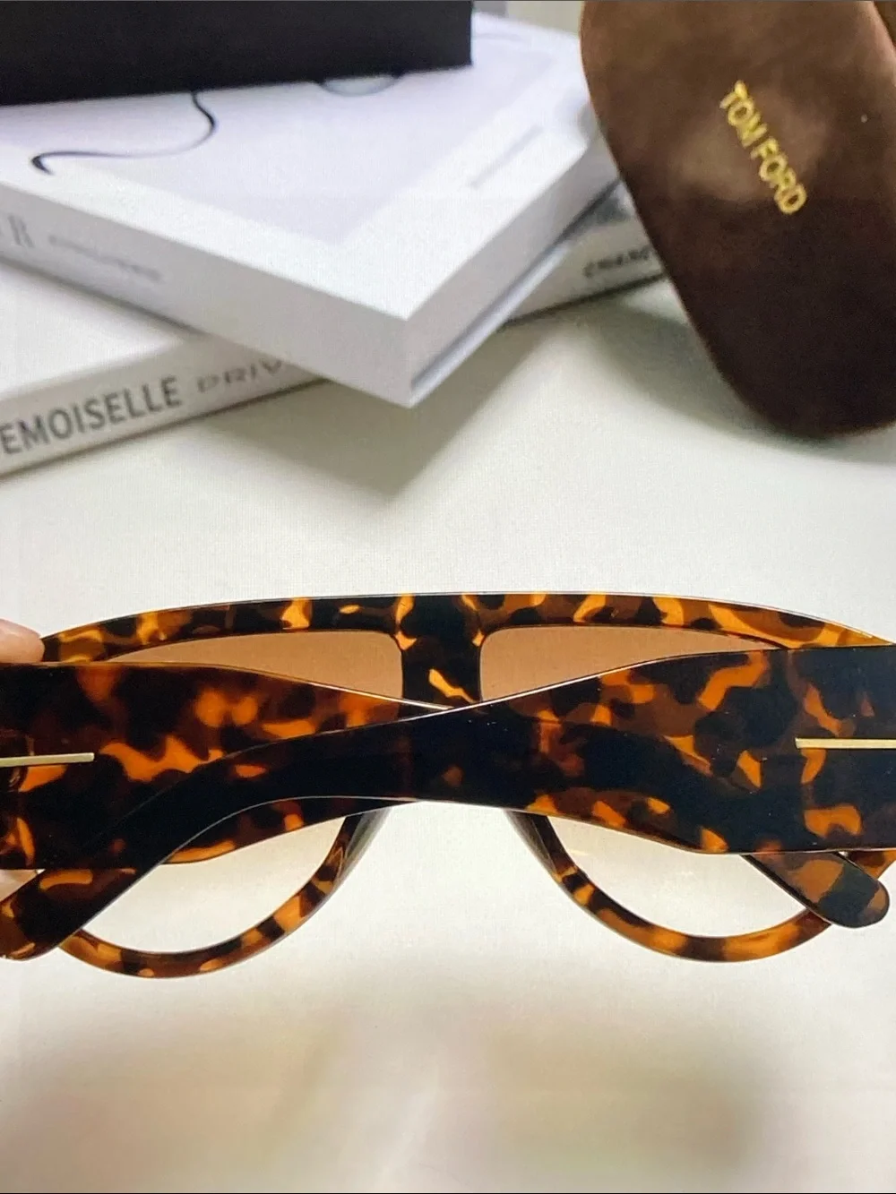 Tom Ford Tortoiseshell Sunglasses with Brown Gradient Lenses
